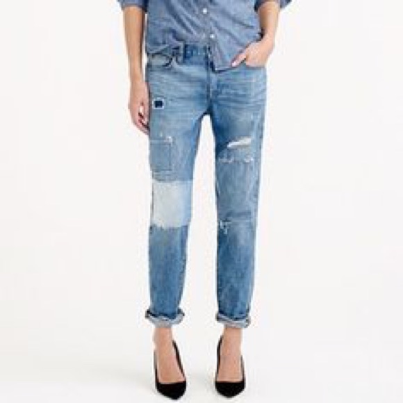 J. Crew Denim - JCrew Rogers Distressed Broken In Boyfriend Jeans